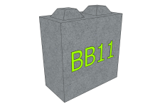 Betonový blok BBU11 300x600x600 mm